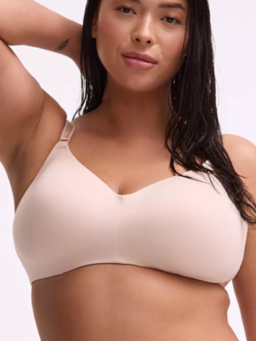 Torrid Dream Lightly Lined Wire-Free Bra Sz 42D in Rose Dust